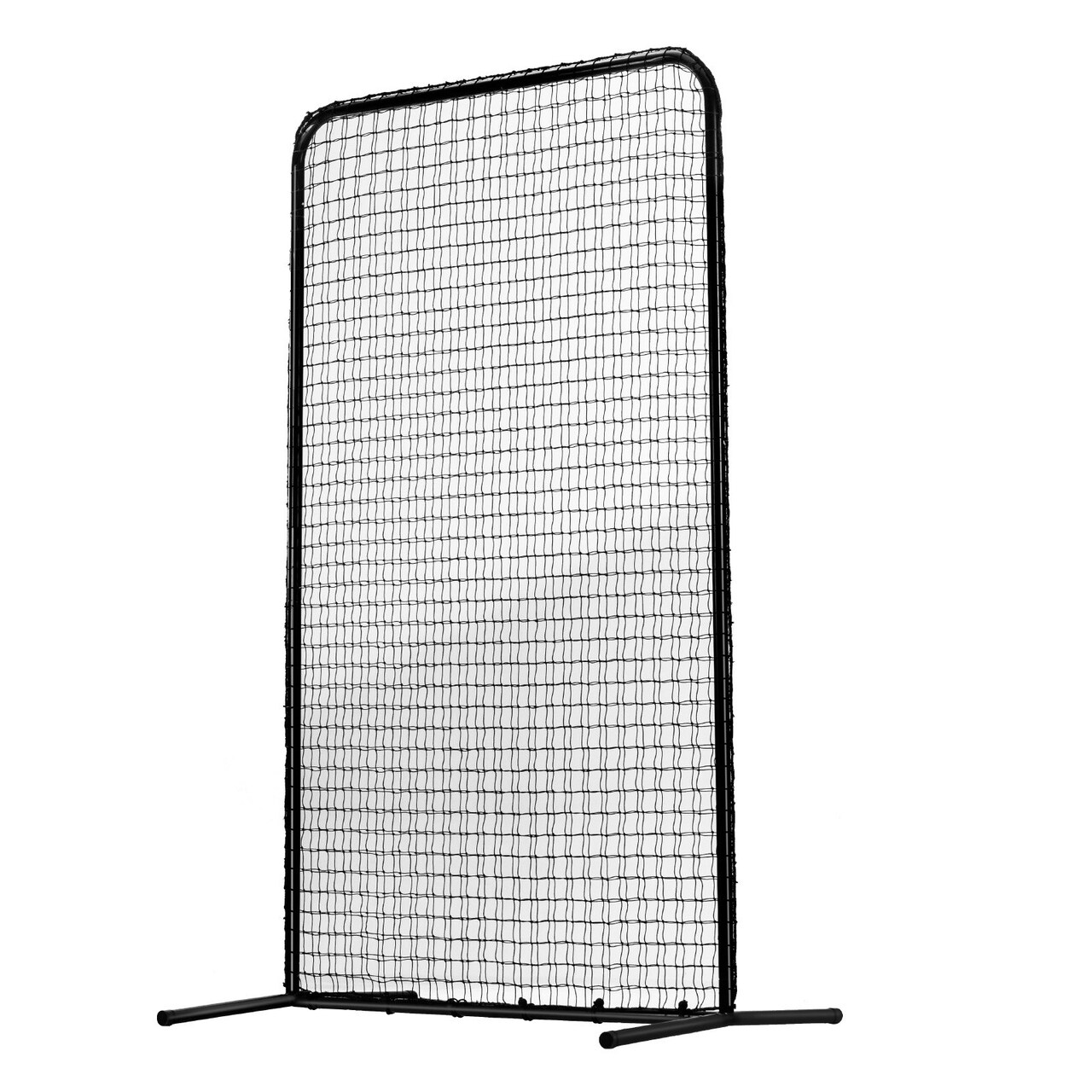 7x4ft Baseball Softball Pitching Screen with Heavy-Duty Steel Frame and Portable Storage Bag